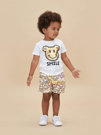 Huxbaby Digi Smiles Stripe Swim Short